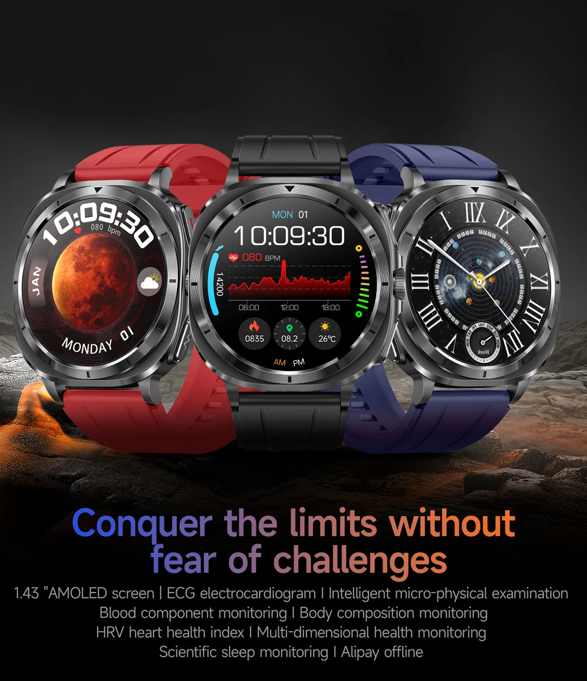 2025 New For XIAOMI Health Watch Uric Acid Blood Pressure Blood oxygen Body Analysis Body Fat SmartWatch ECG+PPG Clock Women Men