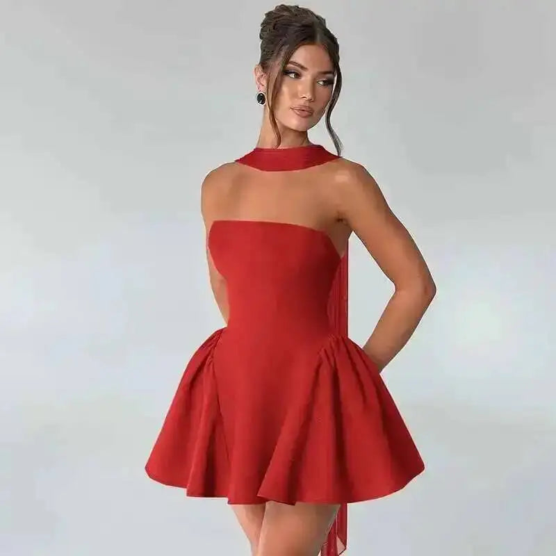 Avrilyaan Off Shoulder Backless Sexy A-line Dress Women 2025 Elegant Party Dress Strapless Bodycon Mini Summer Dress Vestidos