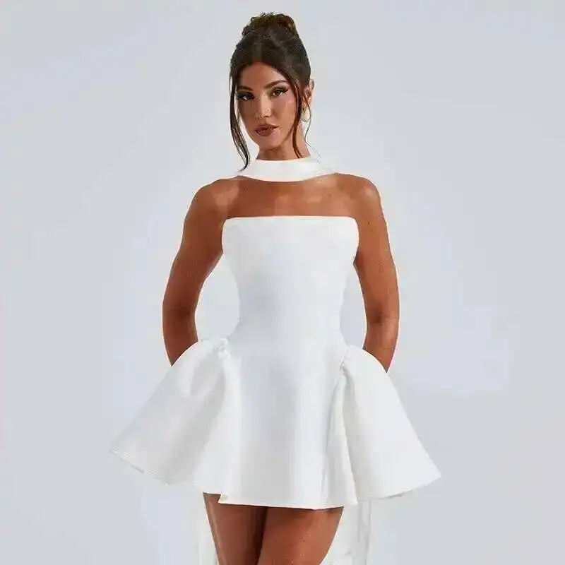 Avrilyaan Off Shoulder Backless Sexy A-line Dress Women 2025 Elegant Party Dress Strapless Bodycon Mini Summer Dress Vestidos