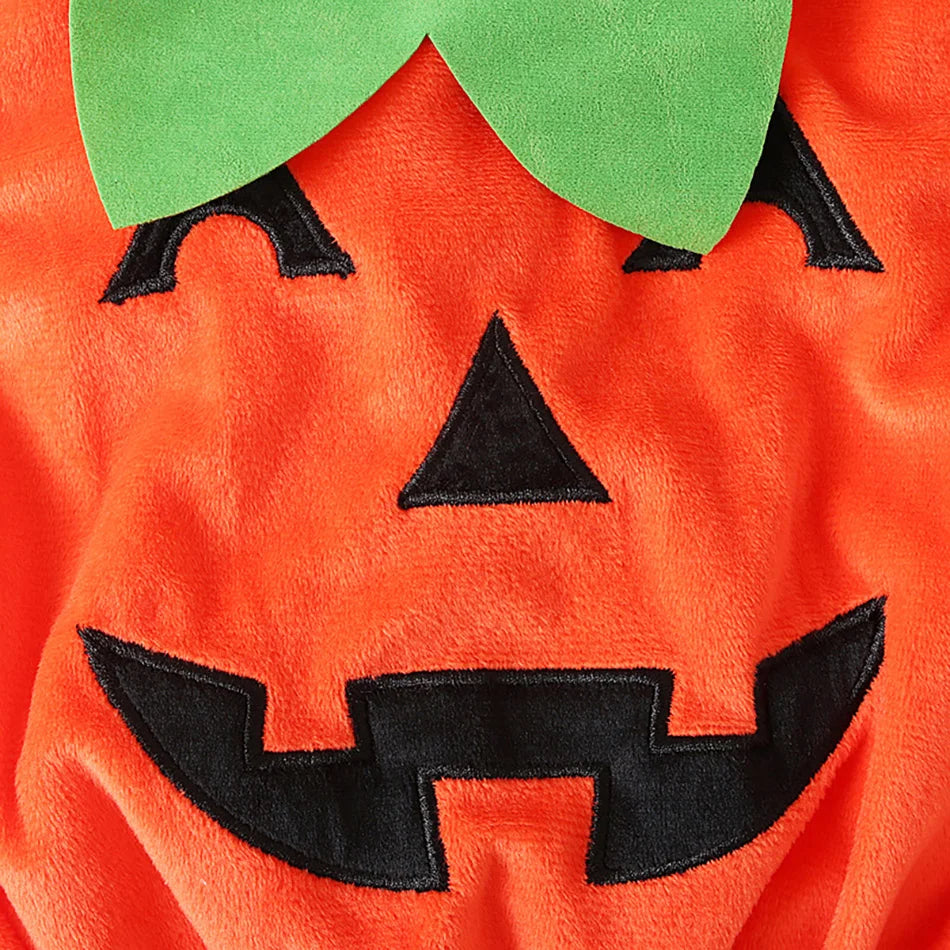 Baby Costume Kids Pumpkin Tops Romper with Hat Boys Girls Cosplay One-Piece Infant Casual Onesie Halloween Jumpsuit 0-5 Years