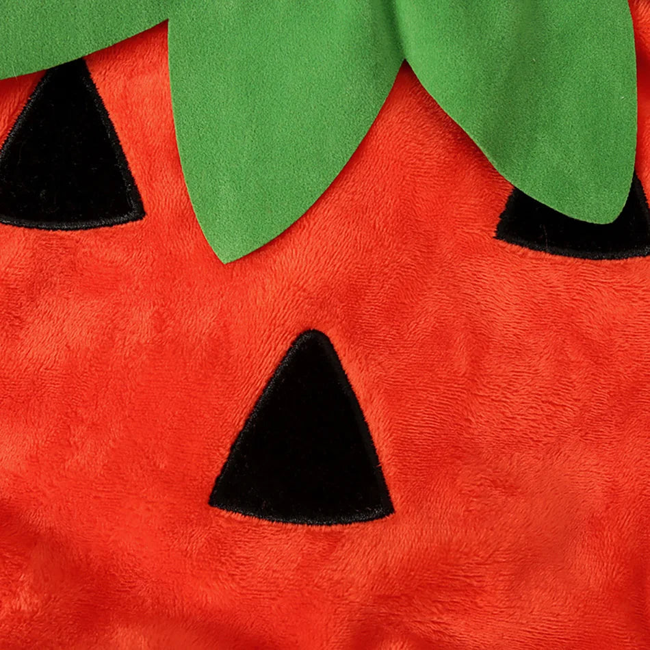 Baby Costume Kids Pumpkin Tops Romper with Hat Boys Girls Cosplay One-Piece Infant Casual Onesie Halloween Jumpsuit 0-5 Years
