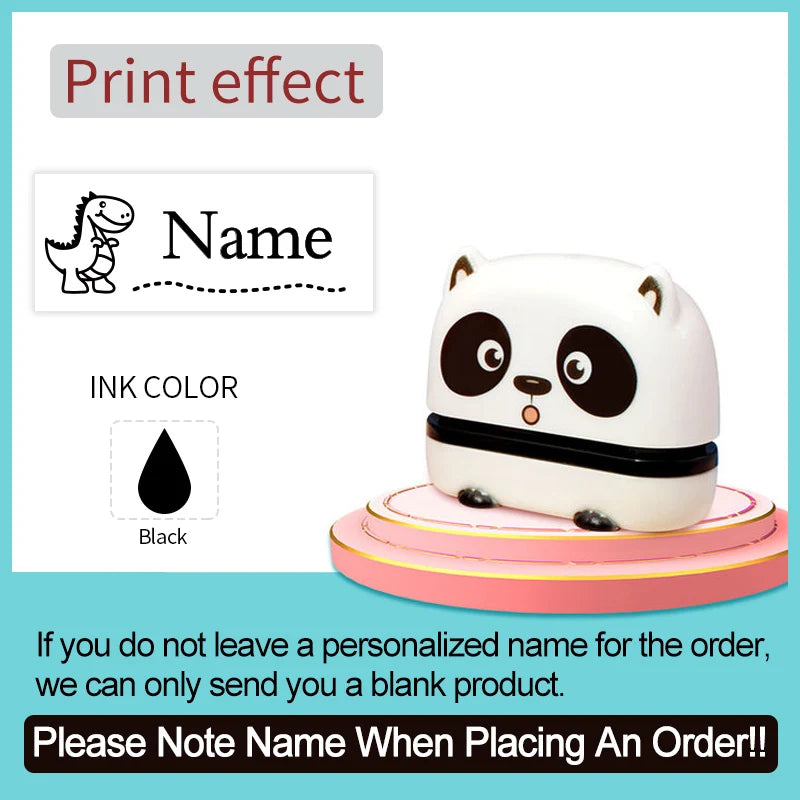 Personalized Baby Name Stamp Set - Custom Waterproof Ink Seal for School, Travel & Kindergarten, Durable Non-Fading Toy Gift