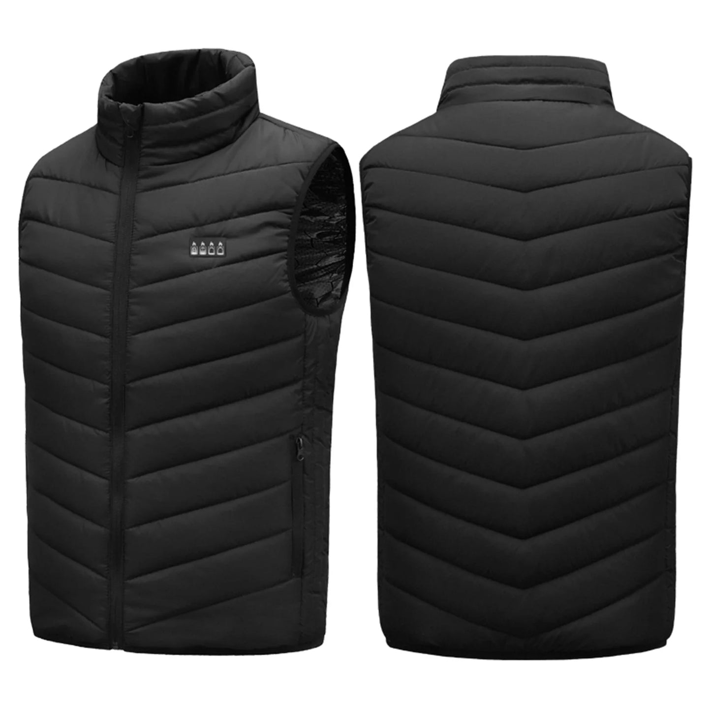 21 Area Heated Vest Thermal Warm Waistcoat Electric Heating Jacket (Black 4XL)