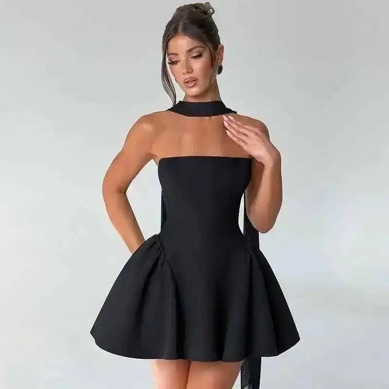 Avrilyaan Off Shoulder Backless Sexy A-line Dress Women 2025 Elegant Party Dress Strapless Bodycon Mini Summer Dress Vestidos