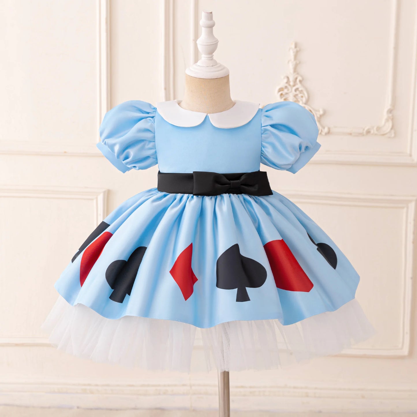 Baby Alice Maid Lolita Girl Party Costume Wonderland Alice Halloween Kids Clothing Carnival Bow 1st Birthday Princess Prom Dress