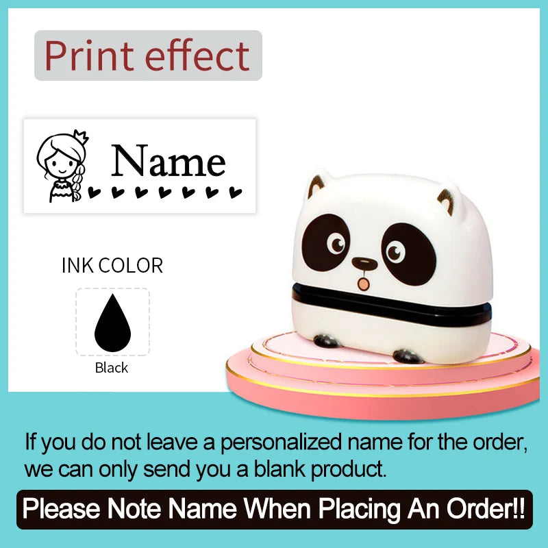 Personalized Baby Name Stamp Set - Custom Waterproof Ink Seal for School, Travel & Kindergarten, Durable Non-Fading Toy Gift