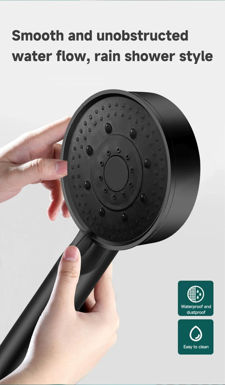 5 Modes Pressure Boost Shower Head for Ultimate Relaxation