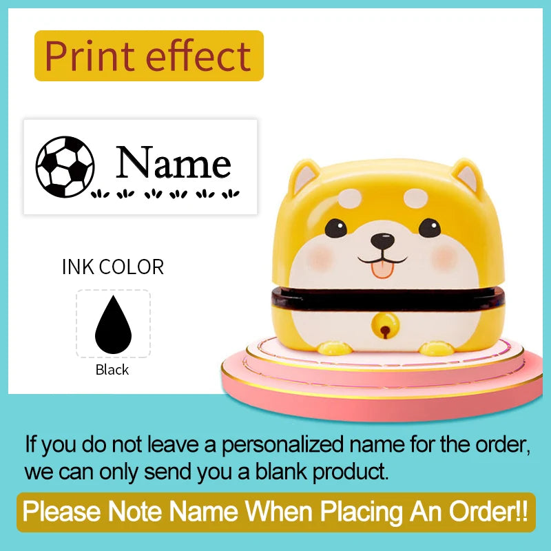 Personalized Baby Name Stamp Set - Custom Waterproof Ink Seal for School, Travel & Kindergarten, Durable Non-Fading Toy Gift