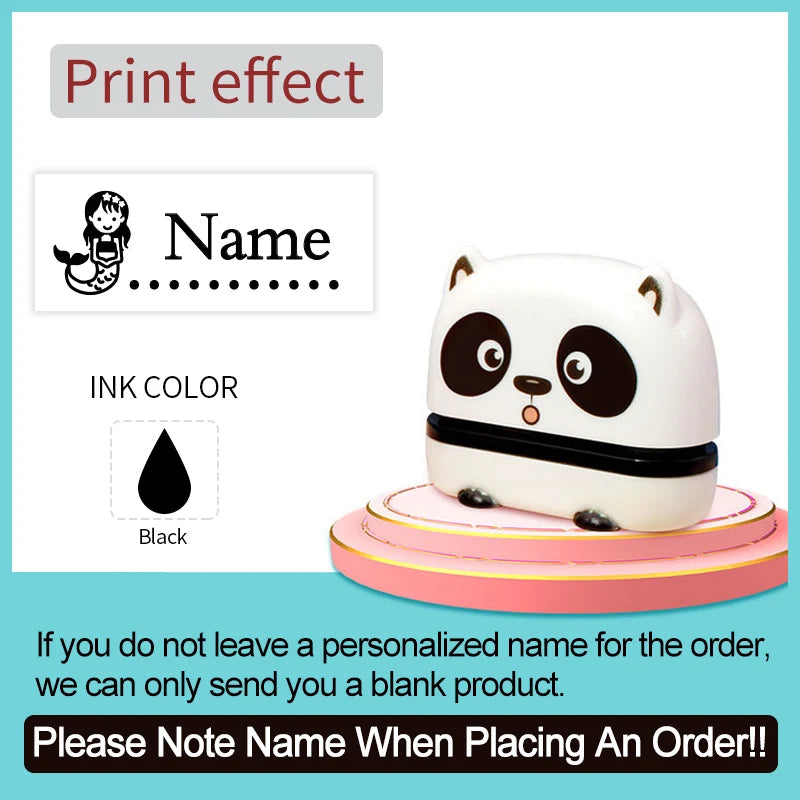 Personalized Baby Name Stamp Set - Custom Waterproof Ink Seal for School, Travel & Kindergarten, Durable Non-Fading Toy Gift