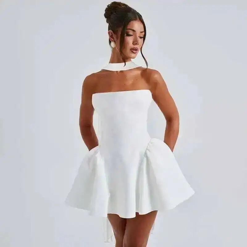 Avrilyaan Off Shoulder Backless Sexy A-line Dress Women 2025 Elegant Party Dress Strapless Bodycon Mini Summer Dress Vestidos