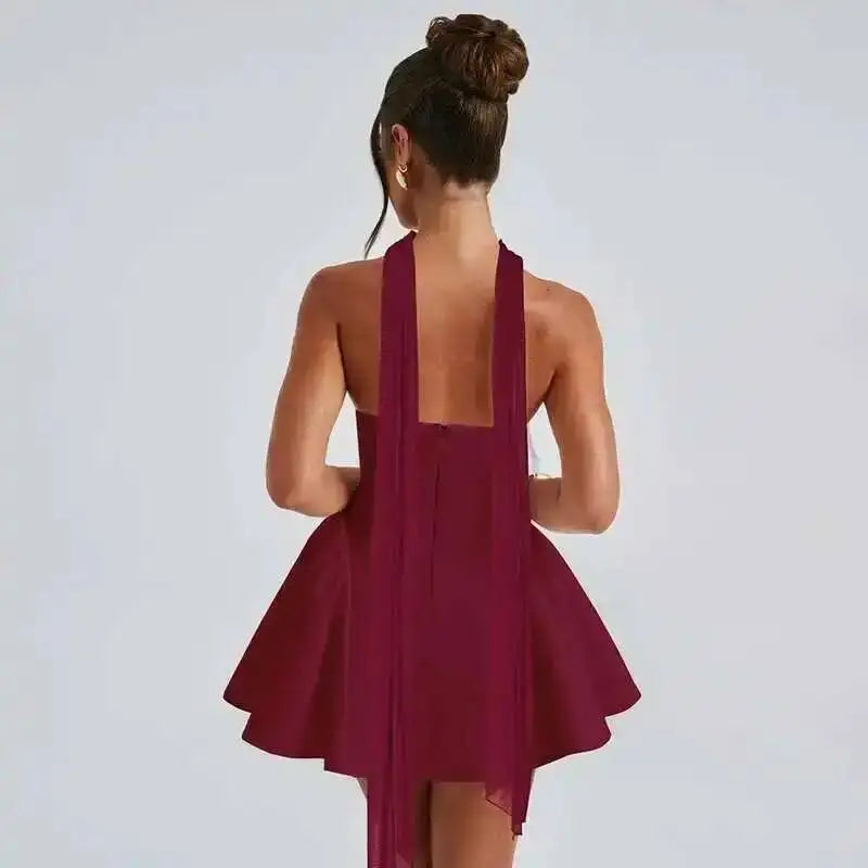 Avrilyaan Off Shoulder Backless Sexy A-line Dress Women 2025 Elegant Party Dress Strapless Bodycon Mini Summer Dress Vestidos