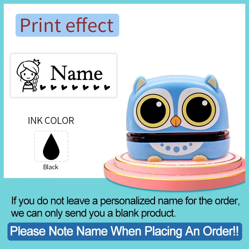 Personalized Baby Name Stamp Set - Custom Waterproof Ink Seal for School, Travel & Kindergarten, Durable Non-Fading Toy Gift