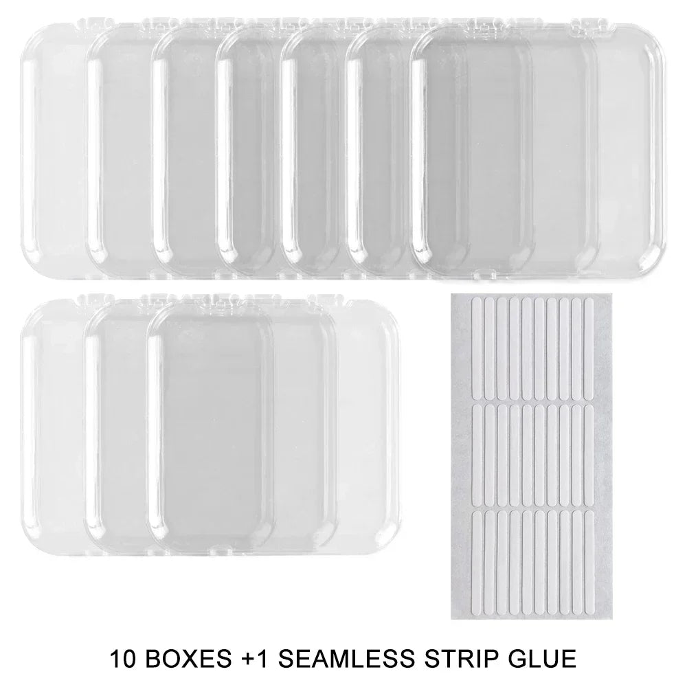 20/10 Pieces Empty Nail Boxes For Packaging Square Shape Box Wholesale Nail Tips Press On Nail Packaging Case Small Business