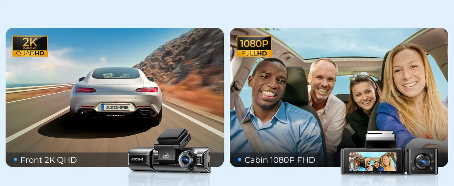 AZDOME 4K Dash Cam M550 Pro Built-in 5.8Ghz WiFi GPS Car DVR Upgrade AZDOME M550 Night Vision Parking Monitor Support Rear Cam