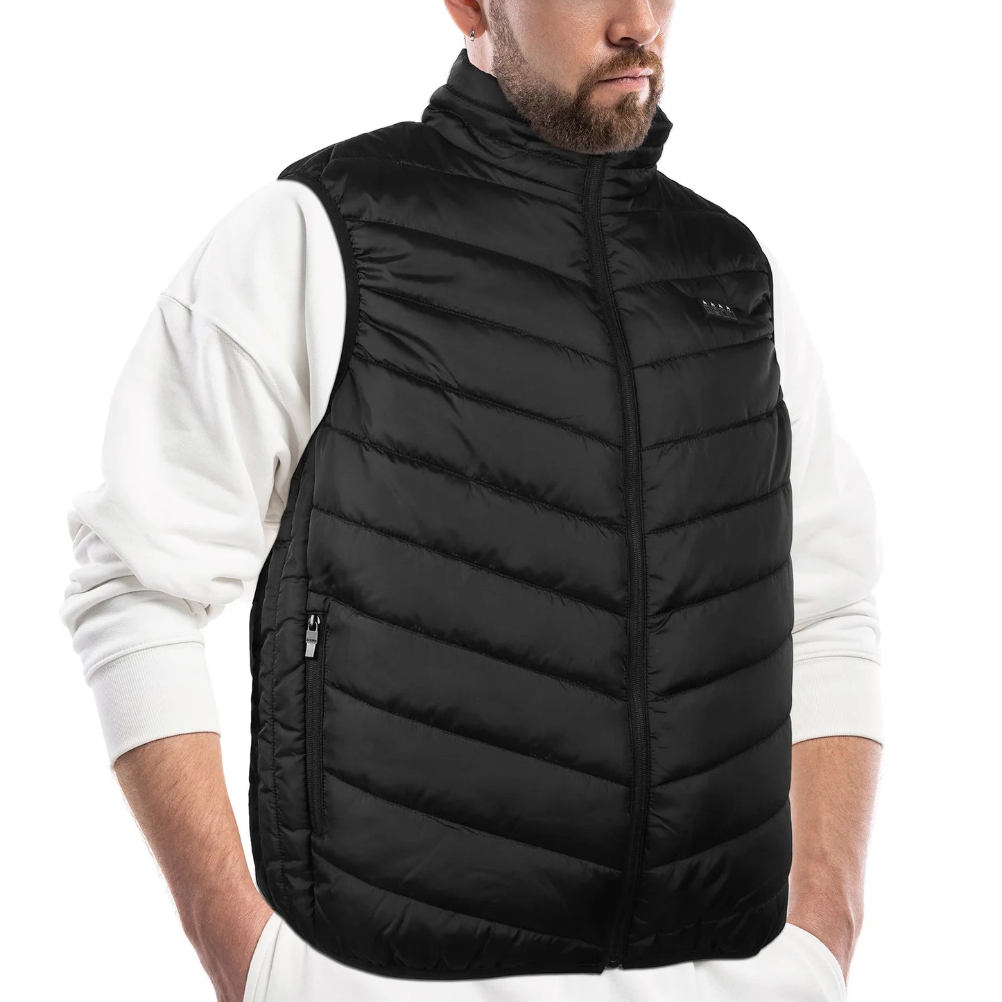 21 Area Heated Vest Thermal Warm Waistcoat Electric Heating Jacket (Black 4XL)