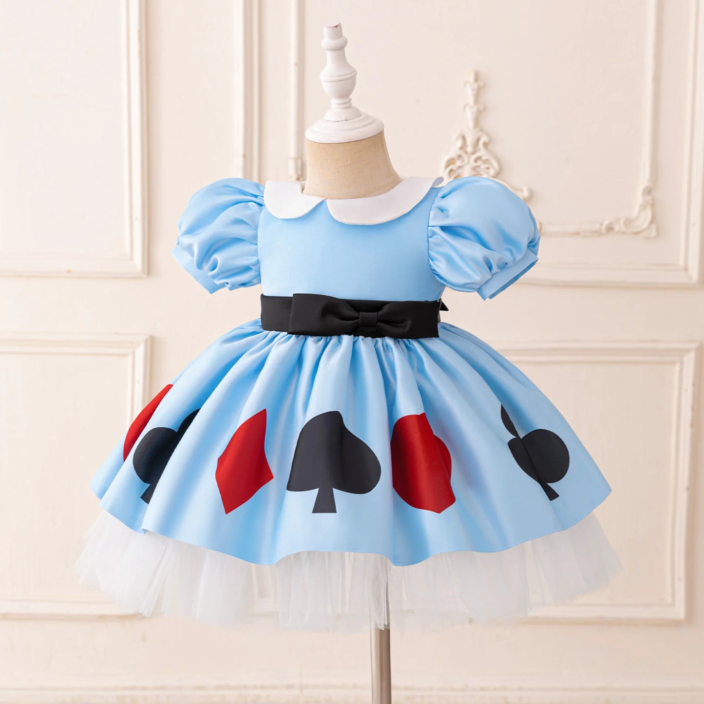 Baby Alice Maid Lolita Girl Party Costume Wonderland Alice Halloween Kids Clothing Carnival Bow 1st Birthday Princess Prom Dress