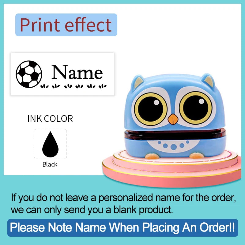 Personalized Baby Name Stamp Set - Custom Waterproof Ink Seal for School, Travel & Kindergarten, Durable Non-Fading Toy Gift