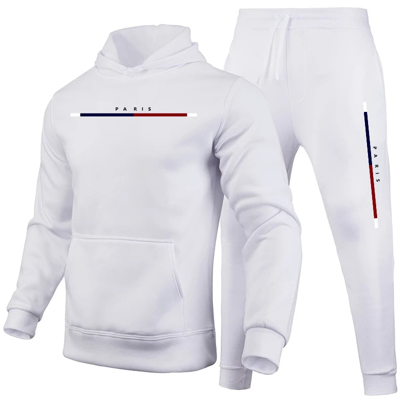2025 Autumn New Arrival Man Hooded Tracksuit 2pcs Set Hoodie&sweatpants Male Daily Casual Sports Jogging Suit Gym Fitness Outfit
