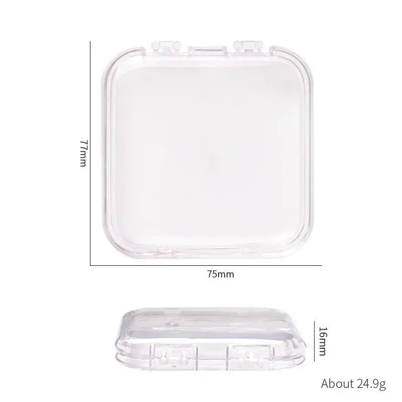 20/10 Pieces Empty Nail Boxes For Packaging Square Shape Box Wholesale Nail Tips Press On Nail Packaging Case Small Business