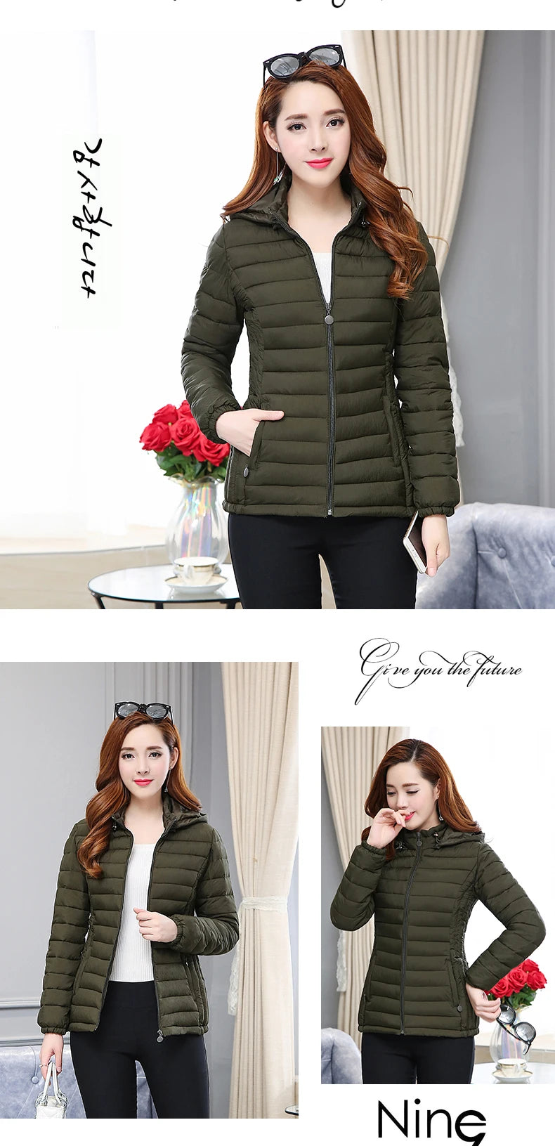 2025 New Women's Parkas lady Winter Thickened Slim Warm Jackets Female Hooded Parkas Women Cotton Padded Jacket Ultralight Coat