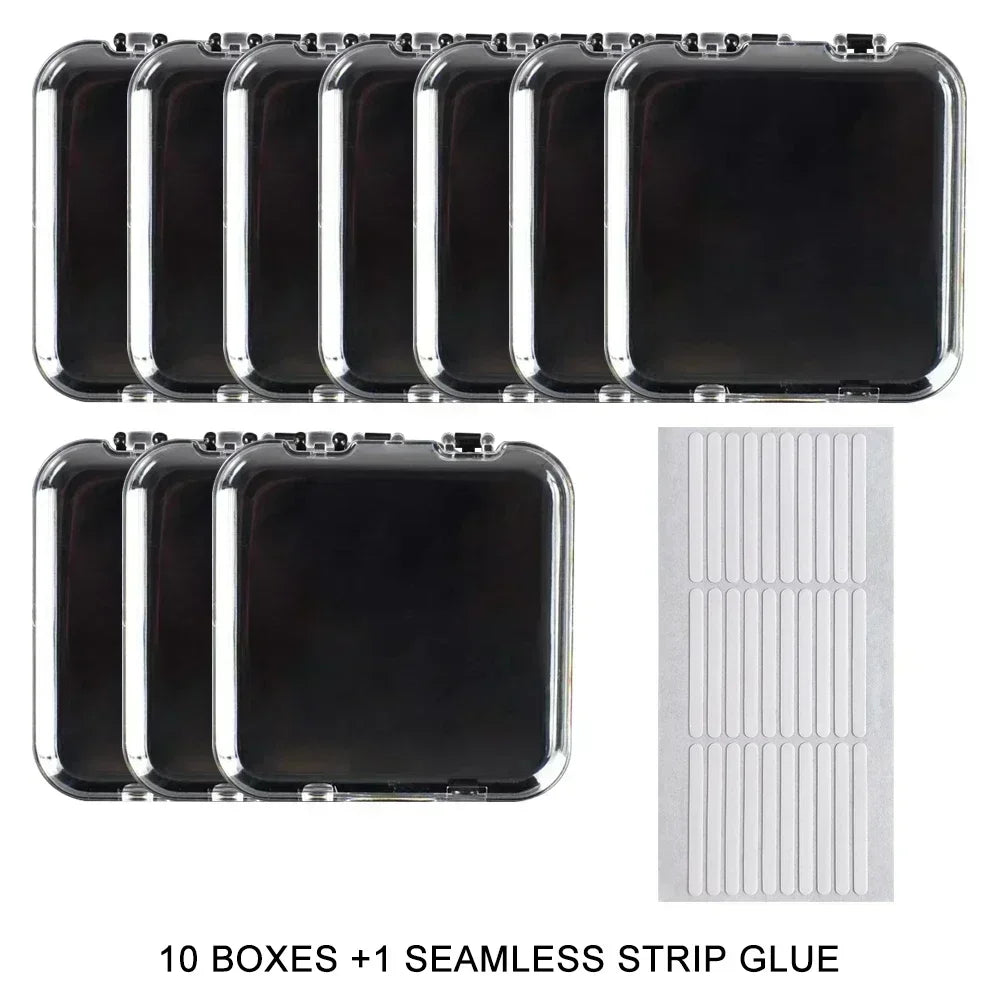 20/10 Pieces Empty Nail Boxes For Packaging Square Shape Box Wholesale Nail Tips Press On Nail Packaging Case Small Business