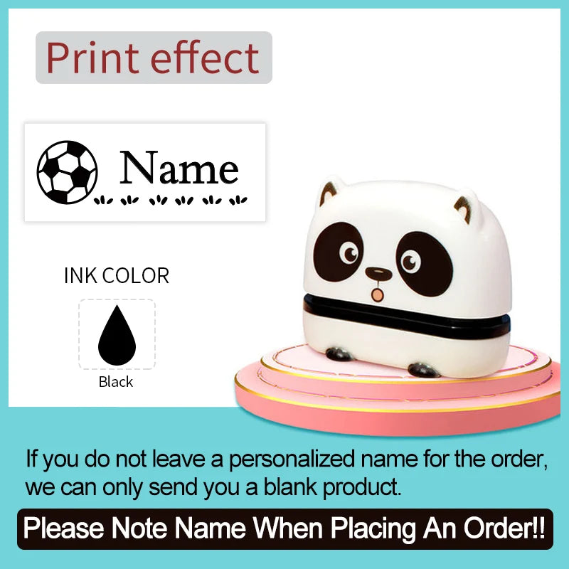 Personalized Baby Name Stamp Set - Custom Waterproof Ink Seal for School, Travel & Kindergarten, Durable Non-Fading Toy Gift