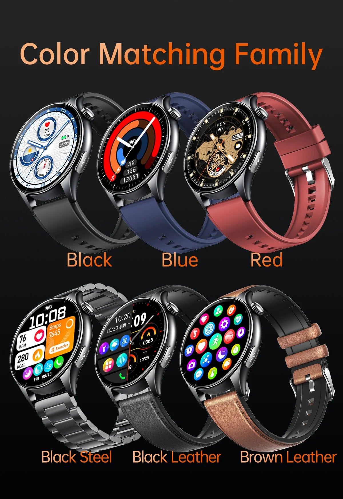 2025 New Health Care ECG+HRV+NFC SmartWatch Body Analysis Uric Acid Blood lipids Heart Rate Blood pressure Monitoring Smartwatch