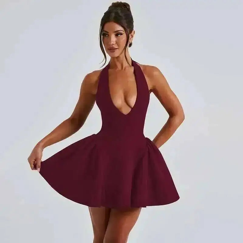 Avrilyaan Off Shoulder Backless Sexy A-line Dress Women 2025 Elegant Party Dress Strapless Bodycon Mini Summer Dress Vestidos