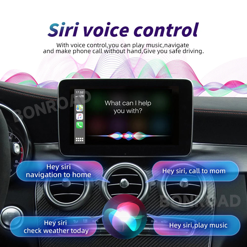 Bonroad For NTG 5.0 Wireless CarPlay Adapter Android Auto Module For Benz For C GLC W205 A CLA GLA B E GLE CLS With Bluetooth