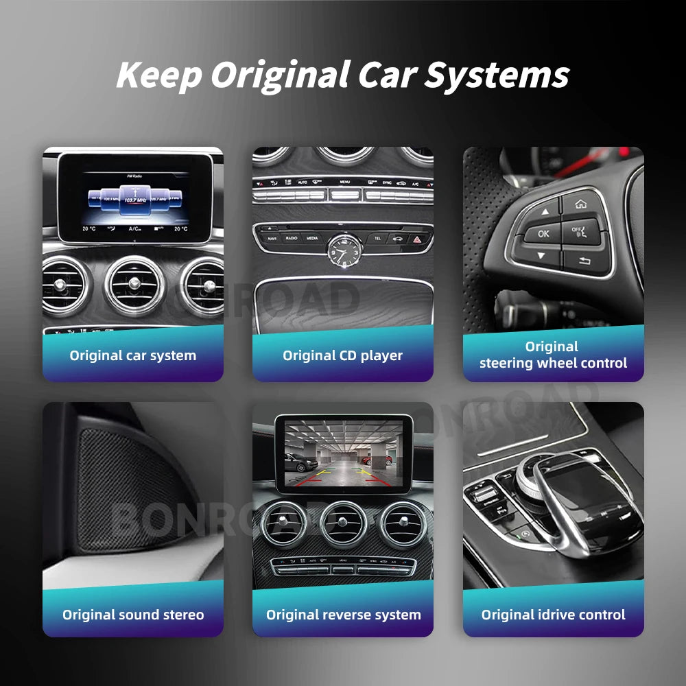 Bonroad For NTG 5.0 Wireless CarPlay Adapter Android Auto Module For Benz For C GLC W205 A CLA GLA B E GLE CLS With Bluetooth