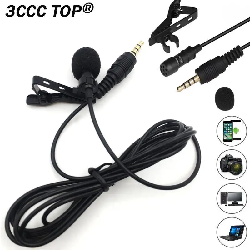 1PC 3M Professionals Car Audio Microphone 3.5mm Clip Jack Plug Mic Stereo Mini Wired External Microphone For Auto DVD Radio