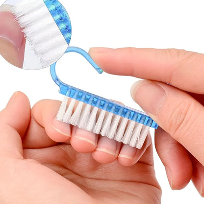 1/5/10/60Pcs Plastic Nail Brushes Mix Color Nail Hand Scrubbing Cleaning Brush Dust Cleaner Nail Art Manicure Soft Remover Tools