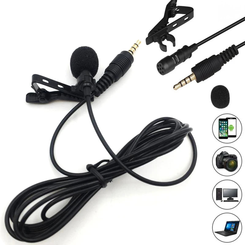 1PC 3M Professionals Car Audio Microphone 3.5mm Clip Jack Plug Mic Stereo Mini Wired External Microphone For Auto DVD Radio