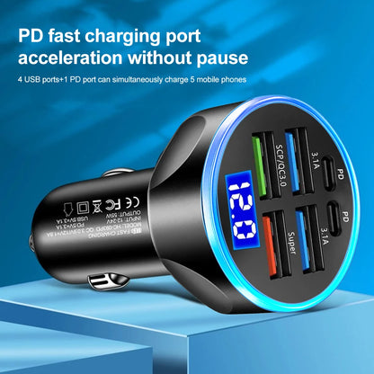 250W QC3.0 Car Charger Fast Charging for Families and Techies