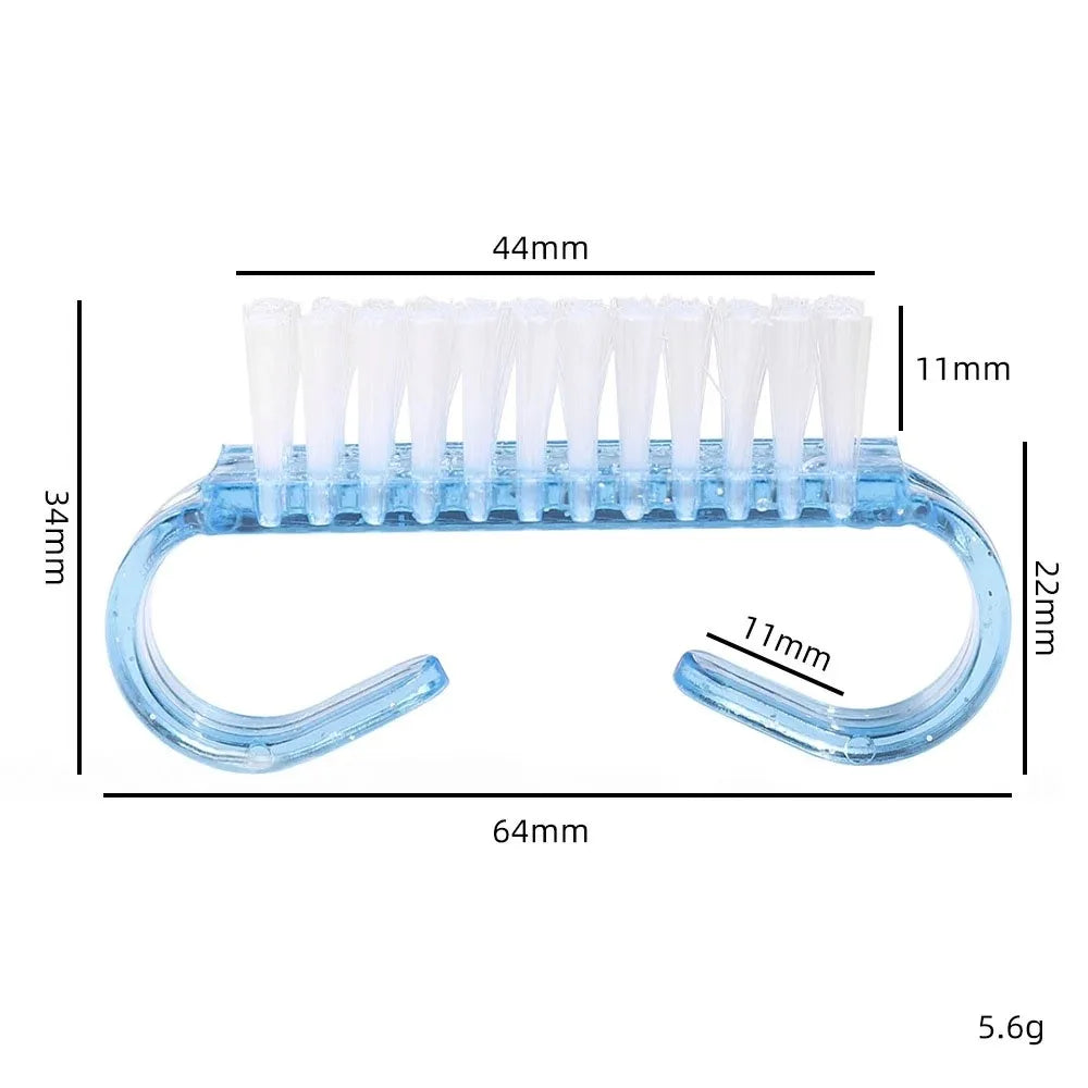 1/5/10/60Pcs Plastic Nail Brushes Mix Color Nail Hand Scrubbing Cleaning Brush Dust Cleaner Nail Art Manicure Soft Remover Tools