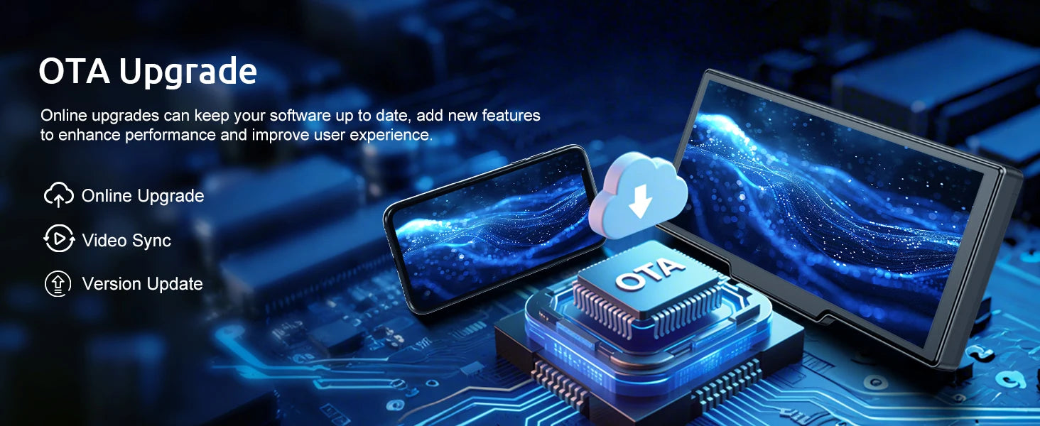 10.26"4K 64G TouchScreen Portable Wireless CarPlay Android Auto Truck Dash Car Stereo Bluetooth GPS Navi Reversing Wide-Angle FM