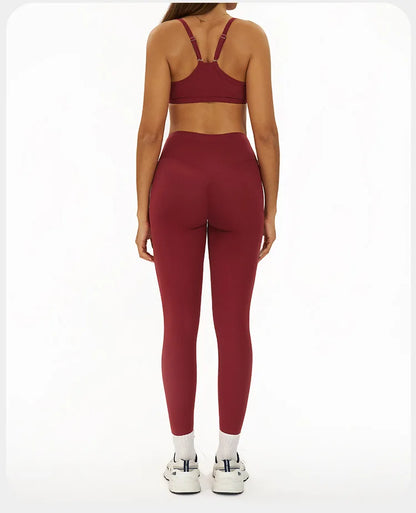 2 Pieces Women's Tracksuit Seamless Yoga Set Workout Outfit Sportswear Gym Clothing High Waist Leggings Fitness Bra Sports Suits