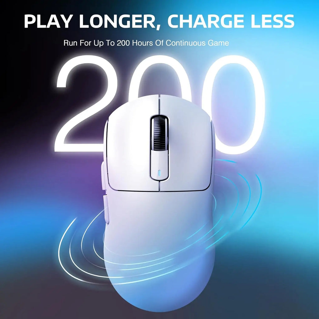 ATTACK SHARK X3 Wireless Gaming Mouse,49g Ergonomic PC Mouse,Triple Modes PAW3395 26K DPI Optical Sensor,Programmable Buttons