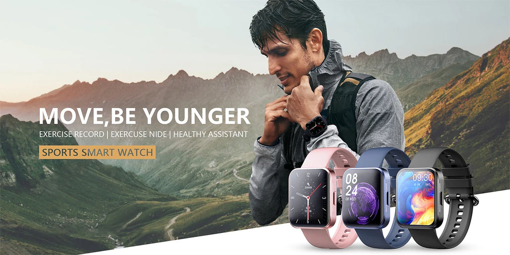 1.71 Inch Smart Watch For Men Women Multi Sports Modes Fitness Tracker 24H Heart Rate Monitoring IP68 Waterproof Smartwatch