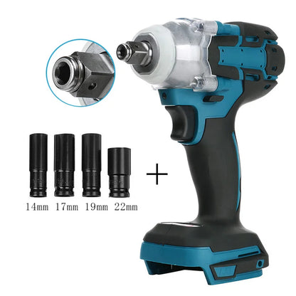 18V Cordless Electric Screwdriver Speed Brushless Impact Wrench Rechargable Drill Driver LED Light For Makita Battery With Socke