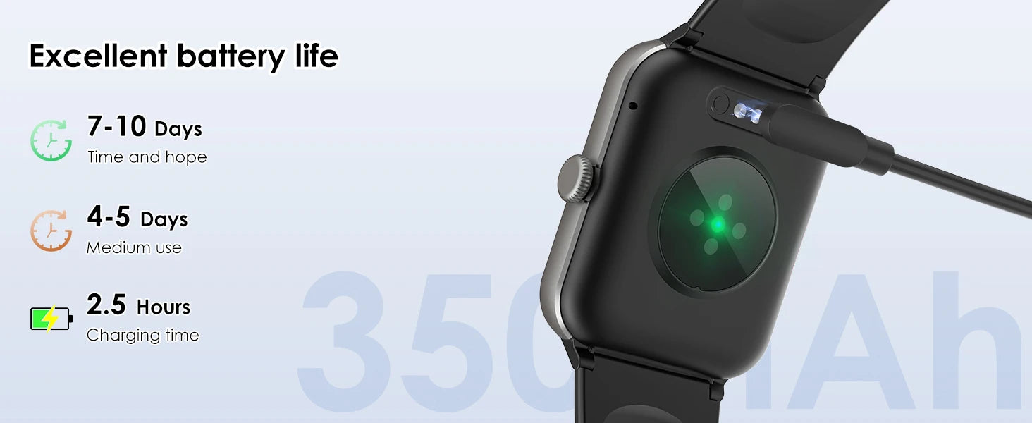 IOWODO Smart Watch for Women 1.85” Full Touch HD Smartwatch Bluetooth Calling Fitness Tracking Watch with Voice Assistant