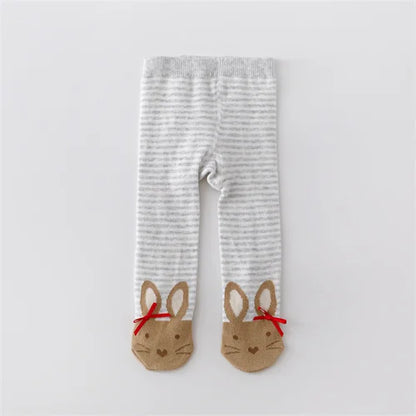 0-12M Newborn Baby Girls Tights Knitted Stockings for Girls Cotton Print Infant Tights For Girls Casual Toddler Pantyhose Spring