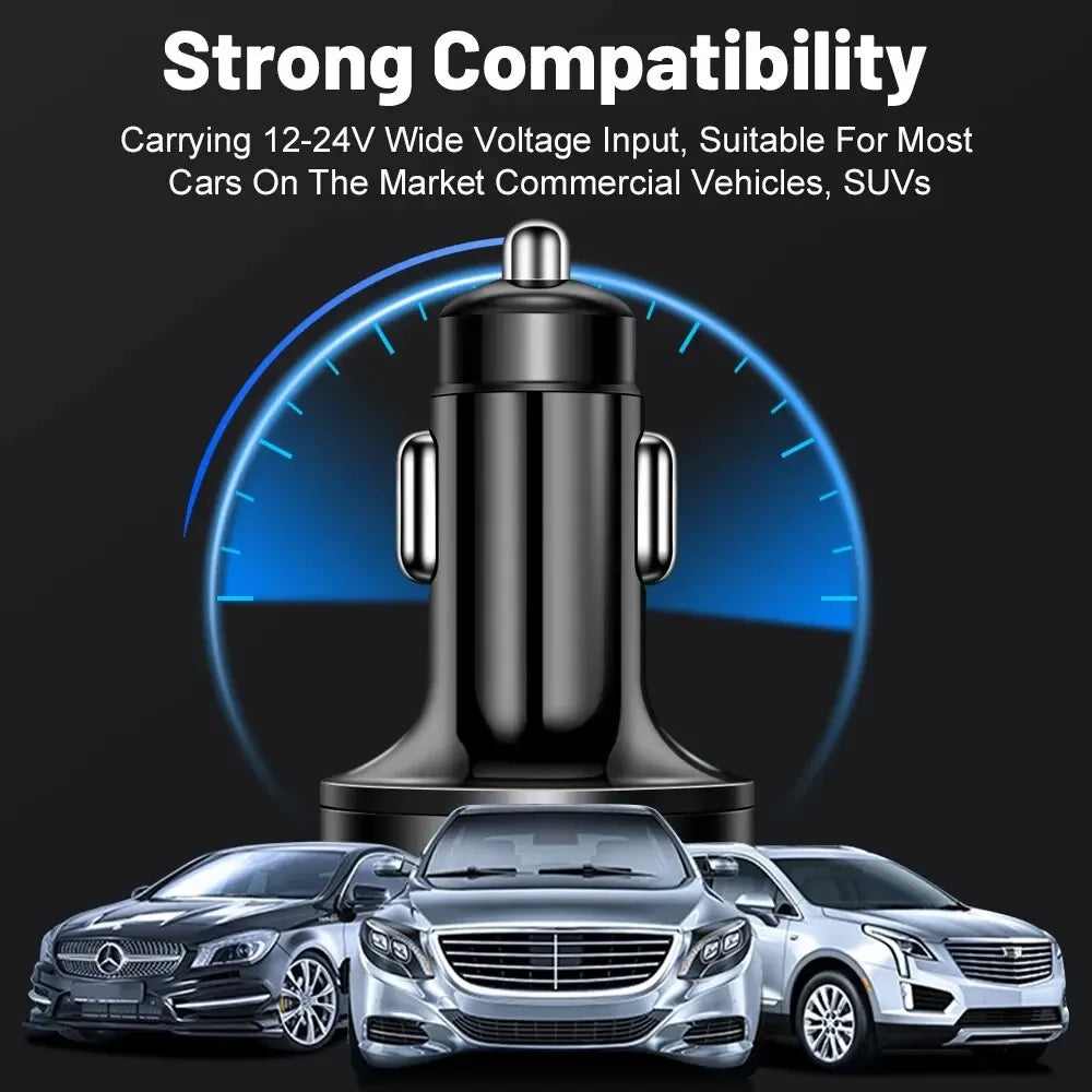 250W QC3.0 Car Charger Fast Charging for Families and Techies