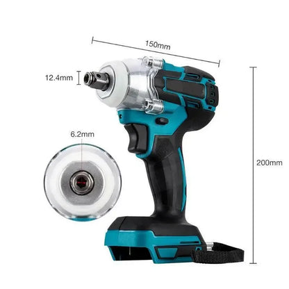 18V Cordless Electric Screwdriver Speed Brushless Impact Wrench Rechargable Drill Driver LED Light For Makita Battery With Socke