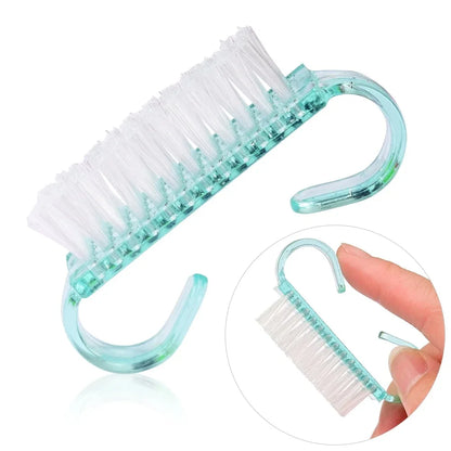1/5/10/60Pcs Plastic Nail Brushes Mix Color Nail Hand Scrubbing Cleaning Brush Dust Cleaner Nail Art Manicure Soft Remover Tools