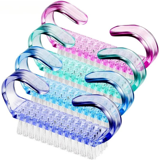 1/5/10/60Pcs Plastic Nail Brushes Mix Color Nail Hand Scrubbing Cleaning Brush Dust Cleaner Nail Art Manicure Soft Remover Tools
