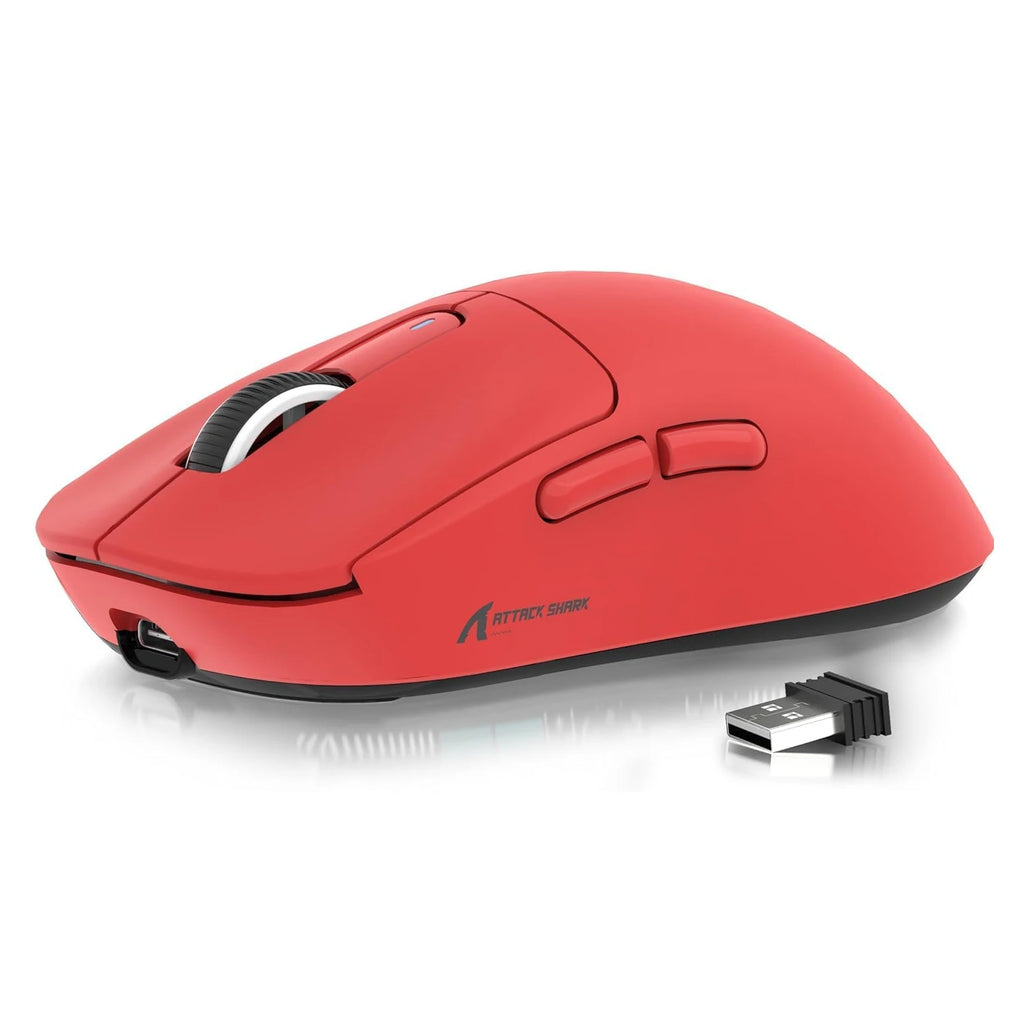 ATTACK SHARK X3 Wireless Gaming Mouse,49g Ergonomic PC Mouse,Triple Modes PAW3395 26K DPI Optical Sensor,Programmable Buttons