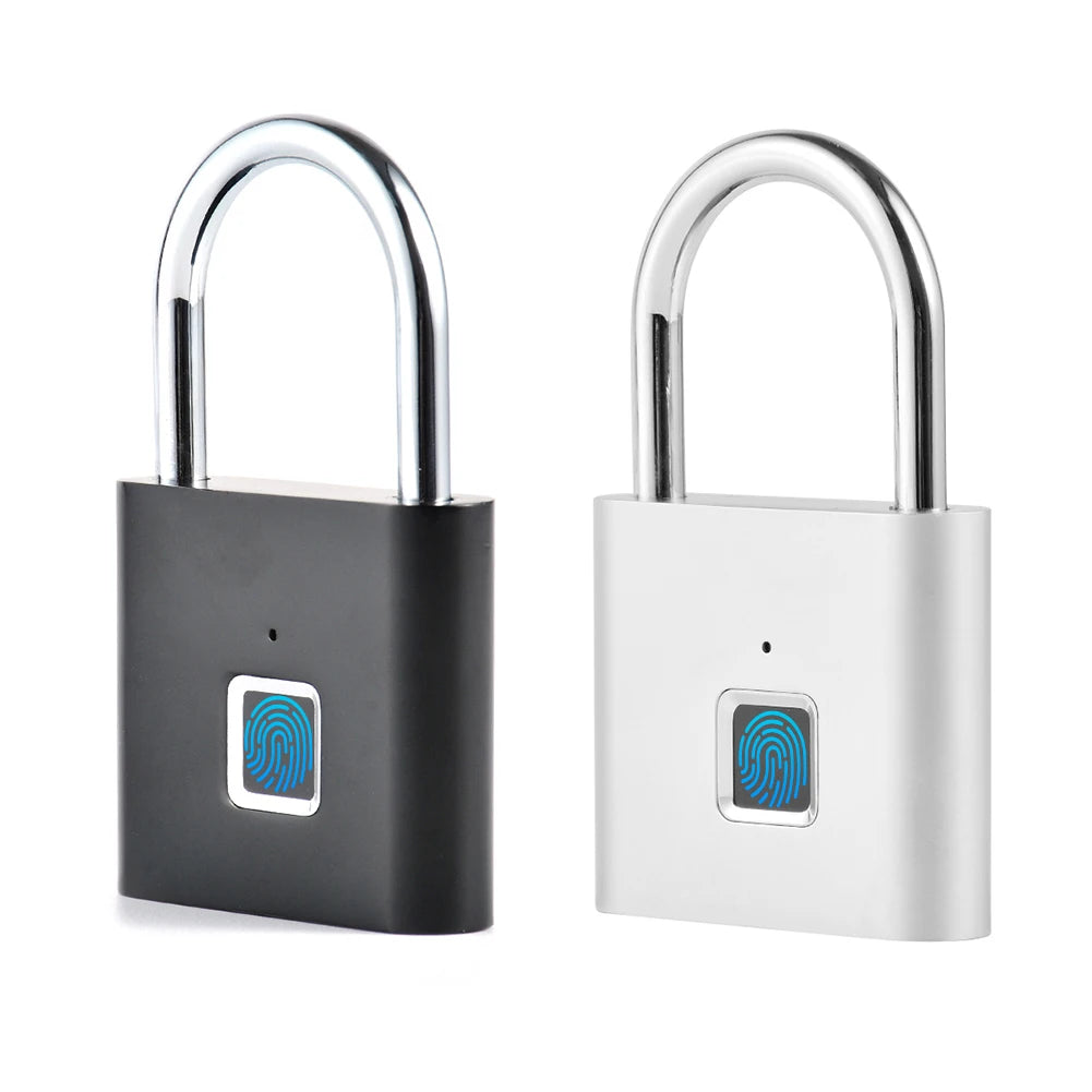 1/2PCS Smart Fingerprint Padlock USB Rechargeable Door Lock Biometric Thumbprint Door Padlocks Zinc Alloy Smart Life APP Unlock