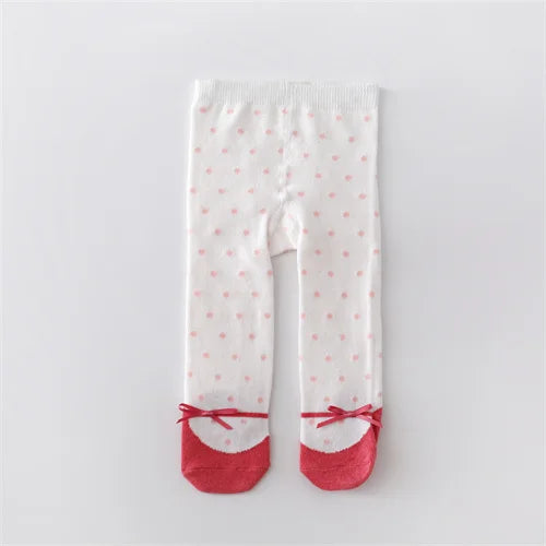 0-12M Newborn Baby Girls Tights Knitted Stockings for Girls Cotton Print Infant Tights For Girls Casual Toddler Pantyhose Spring