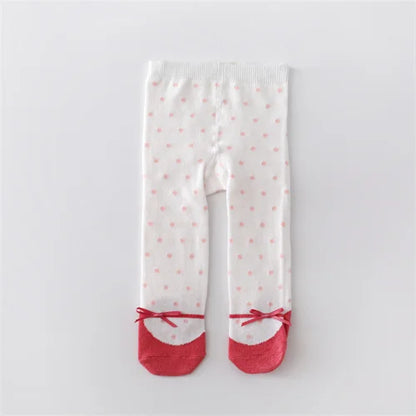 0-12M Newborn Baby Girls Tights Knitted Stockings for Girls Cotton Print Infant Tights For Girls Casual Toddler Pantyhose Spring